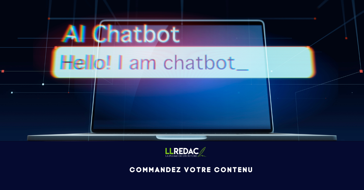 Interface de chatbot IA affichant une publicité Google